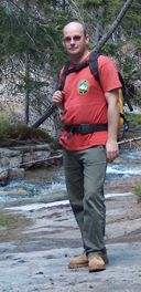 2. Maciek na wycieczce w Karkonoszach. Rok 2007.