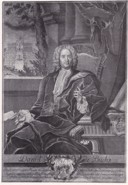 Portret Daniela von Buchsa (†1735), konterfekt: Treschnack, rycina: Bernigeroth. Reprodukcja z Muzeum Regionalnego w Alfeld.