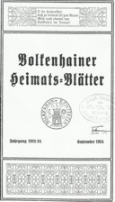 Foto des Zeitschriftsumschlags Bolkenheimer Heimats-Blätter vom September 1924.