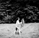 Krystyna Bidwell, haymaking in Przesieka