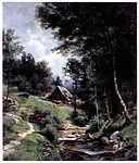 Gertrud Staats „Hain“ , Öl auf Leinwand, rep. nach: Gertrud Staats 1859 – Breslau – 1938. Eine Malerin zwischen Tradition und Moderne. Ausstellungskatalog. Königswinter. 1997. S. 31.