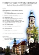 Osobowy i wychowawczy charyzmat Ks. Prof. Mieczysława Brzozowskiego - program.