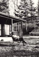 20. Witold Turkiewicz odpoczywający w ogrodzie przed domem w Karpaczu, archiwum rodzinne