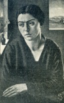 R. Hacke, Kobieta w domu weekendowym, olej