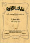 14. Dyplom Przyjaciela Programu ''Działanie Chleba'', 2002.