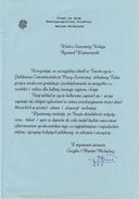 21. List od posła Mariana Michalskiego z okazji 40 lat pracy artystycznej, 1995.