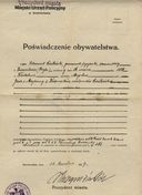 7. Poświadczenie obywatelstwa Edmunda Cieślińskiego.