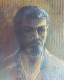 ''Autoportret, 1982, pastel, 37x47.