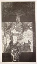 ''Drzewko mądrości'', 1974, linoryt, 33x59.