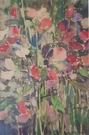 ''Groszki'', 1987, akwarela, 20x29.