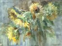 ''Słoneczniki II'', 2004, akwarela, 38x29.