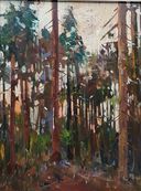 ''Tajemnice lasu'', 2002, olej, 30x40.