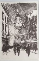 ''Ulica M. Konopnickiej'', 1980, litografia, 30x43.