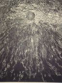 ''Zwiastun'', 1976, linoryt, 32x41,5.