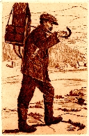 4. Erich Fuchs,Przewodnik górski [Gebirgsführer], 1926,  miękki werniks, 9 grafika z teki Typy i postacie [Typen und Gestalten]właściciel: Muzeum Karkonoskie w Jeleniej Górze