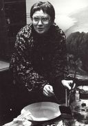 Fot. 8. Urszula w trakcie pracy twórczej, lata 70./80. XX w.