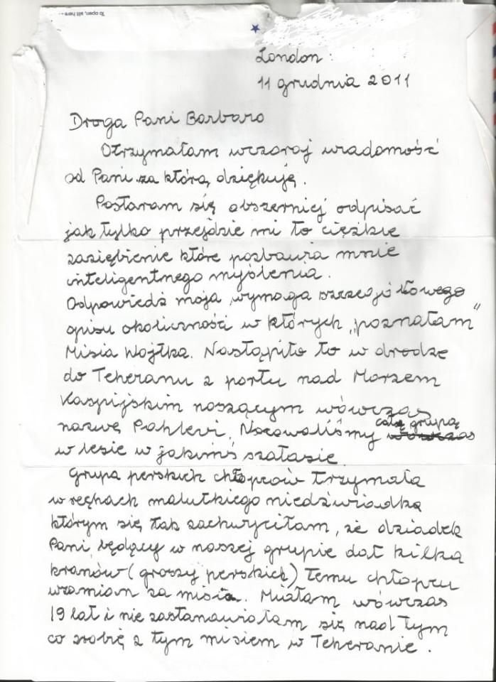 21. List Ireny Bokiewicz do Barbary Jańczak wyjaśniający okoliczności nabycia niedźwiadka - cz1. 21. List Ireny Bokiewicz do Barbary Jańczak wyjaśniający okoliczności nabycia niedźwiadka - cz1.