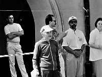 1997-34  8 czerwca 1997  Jawor, Rynek  III Półmaraton Jaworski o Puchar Burmistrza Jawora    Od lewej: Stefan Mielczarek, Marek Białowąs, Janusz Mazurek