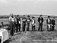 1987-27  6 czerwca 1987 r.  Stary Jawor. Łąki przy Nysie Szalonej  Zawody modeli latających      Pierwszy po lewej Józef Grochot