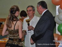 2011-127  22 maja 2011 r.  Jawor,ul. Wiejska 5. Hala Sportowa, Powiatowe Centrum Kształcenia Zawodowego   Ogólnopolski Turniej Tańca Nowoczesnego Disco Dance    Organizatorzy : Studio Tańca i Ruchu I&A Kowalscy, Spółdzielczy Klub Piast, Jaworski Ośrodek Kultury Wręczanie nagród. Na zdjęciu od prawej Artur Urbański, Danuta Lis.