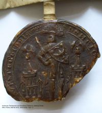 1321 r., Dokument księcia Henryka Jaworskiego poświadczający, słudze Johannowi Buch i jego synowi Ticzco dochodów z majątku w Jeżowie Sudeckim (Grunowe) 1321 r., Dokument księcia Henryka Jaworskiego poświadczający, słudze Johannowi Buch i jego synowi Ticzco dochodów z majątku w Jeżowie Sudeckim (Grunowe)