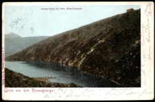 Gruss aus dem Riesengebirge! Grosser Teich mit Prinz Heinrichsbaude. [Dokument ikonograficzny]