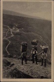 Riesengebirge - Schneekoppenträger auf dem Wege zum Gipfel 1605 m ü. d. M. [Dokument ikonograficzny]