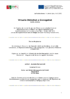 Virtuelle Bibliothek e-Grenzgebiet [Dokument elektroniczny]