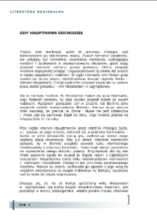 Gdy Hauptmann odchodził [Dokument elektroniczny]