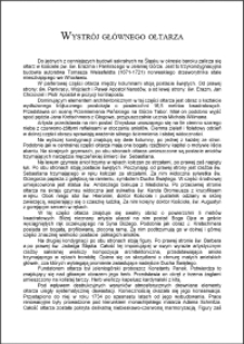 Wystrój głównego ołtarza