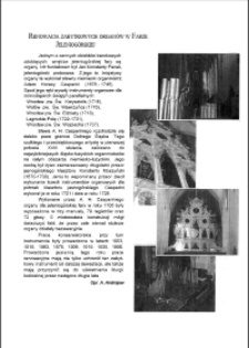 Renowacja zabytkowych organów w Farze Jeleniogórskiej