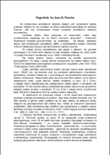 Nagrobek ks. Jana K. Pancka