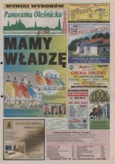 Panorama Oleśnicka: tygodnik Ziemi Oleśnickiej, 2002, nr 86/87 (752)