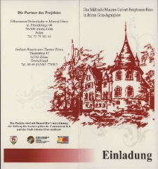 Feierliches Konzert anlässlich des 150. Geburtstages von Gerhart Hauptmann und des 100. Jubiläums der Verleihung des Nobelpreises - Einladung [Dokument życia społecznego]