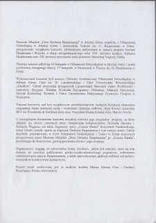 [Muzeum Miejskie "Dom Gerharta Hauptmanna" w Jeleniej Górze...] - opis [Dokument życia społecznego]