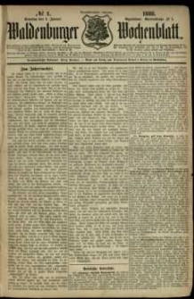 Waldenburger Wochenblatt, Jg. 34, 1888, nr 1
