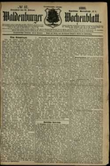 Waldenburger Wochenblatt, Jg. 34, 1888, nr 17