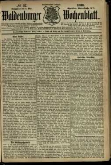 Waldenburger Wochenblatt, Jg. 34, 1888, nr 37