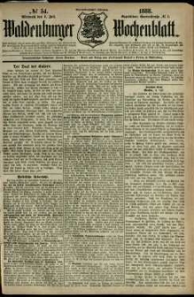 Waldenburger Wochenblatt, Jg. 34, 1888, nr 54