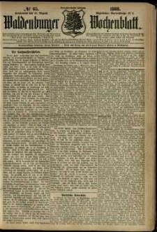 Waldenburger Wochenblatt, Jg. 34, 1888, nr 65