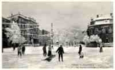 Winter in Hirschberg i Schl. Am Warmbrunner Platz und Promenade [Dokument ikonograficzny]