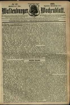 Waldenburger Wochenblatt, Jg. 35, 1889, nr 37