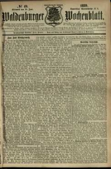 Waldenburger Wochenblatt, Jg. 35, 1889, nr 49