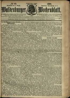 Waldenburger Wochenblatt, Jg. 35, 1889, nr 62