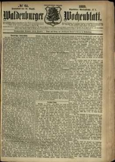 Waldenburger Wochenblatt, Jg. 35, 1889, nr 64