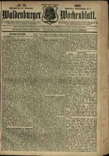 Waldenburger Wochenblatt, Jg. 35, 1889, nr 75