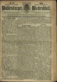 Waldenburger Wochenblatt, Jg. 35, 1889, nr 78