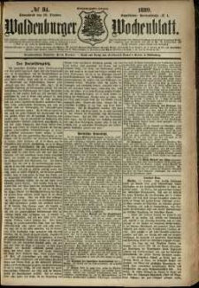 Waldenburger Wochenblatt, Jg. 35, 1889, nr 84