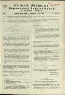 Dziennik Urzędowy Wojewódzkiej Rady Narodowej w Jeleniej Górze, 1978, nr 7