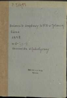 Skorowidz alfabetyczny do Dziennika Urzędowego Województwa Jeleniogórskiego za rok 1978, nr 1-9